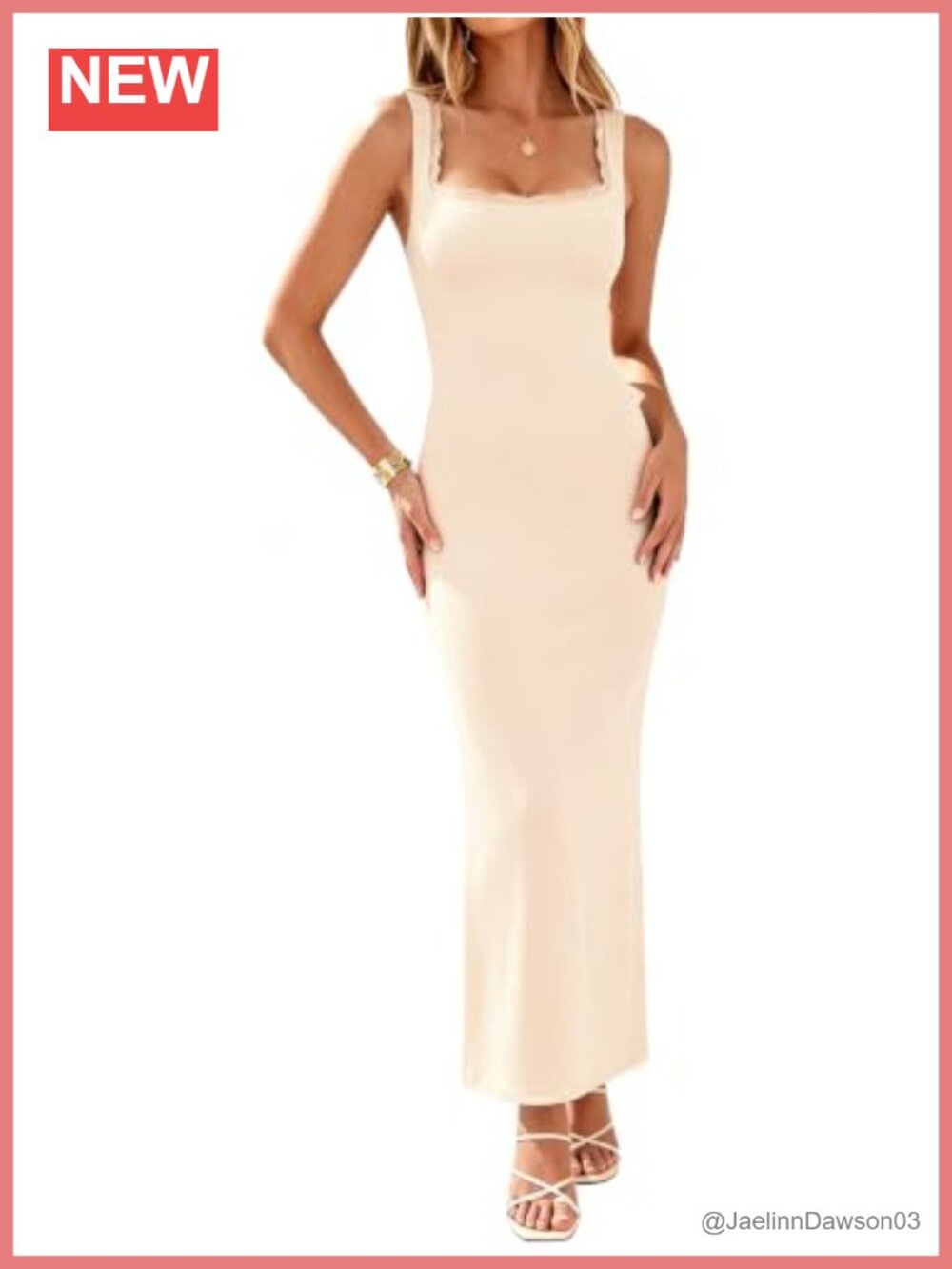 Ribbed Bodycon Maxi Lounge Dress Lace Square Neck Sleeveless Casual